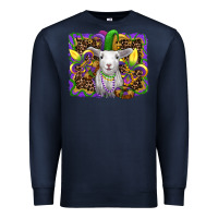 Navy mardi gras baby sheep king cake fleur de lis Premium Sweatshirt - RanaPortraitStore