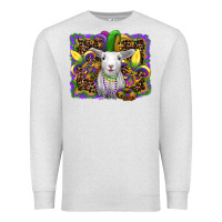 Oatmeal Heather mardi gras baby sheep king cake fleur de lis Premium Sweatshirt - RanaPortraitStore