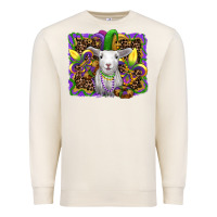 Sandshell mardi gras baby sheep king cake fleur de lis Premium Sweatshirt - RanaPortraitStore