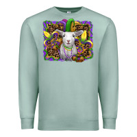 Seafoam mardi gras baby sheep king cake fleur de lis Premium Sweatshirt - RanaPortraitStore