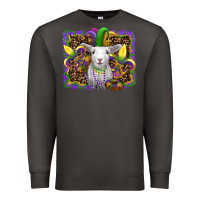 Smoke mardi gras baby sheep king cake fleur de lis Premium Sweatshirt - RanaPortraitStore