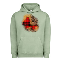 Pigment Oil Green christmas patch Urban Hoodie - JahusDesignShop