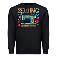 Black sewing life Premium Sweatshirt - Zillion Design Studio