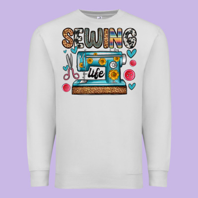 Sewing Life Premium Sweatshirt Designed By Zillion Design Studio