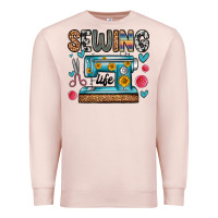 Pale Pink sewing life Premium Sweatshirt - Zillion Design Studio