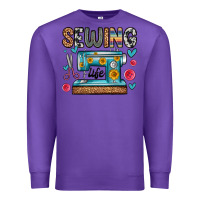 Purple sewing life Premium Sweatshirt - Zillion Design Studio