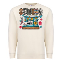 Sandshell sewing life Premium Sweatshirt - Zillion Design Studio
