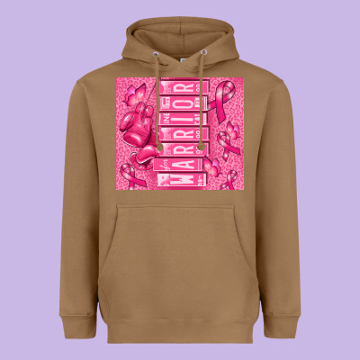 Heavyweight Hoodie warrior breast cancer