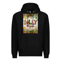 Black Christmas Jolly Nurse Premium Hoodie - Artiststas
