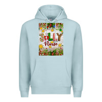 Blue Mist Christmas Jolly Nurse Premium Hoodie - Artiststas