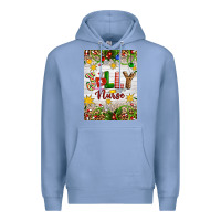 Colony Blue Christmas Jolly Nurse Premium Hoodie - Artiststas