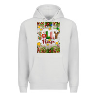 Dove Grey Christmas Jolly Nurse Premium Hoodie - Artiststas