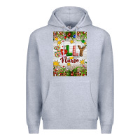 Heather Grey Christmas Jolly Nurse Premium Hoodie - Artiststas