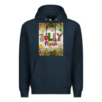 Navy Christmas Jolly Nurse Premium Hoodie - Artiststas