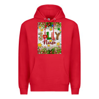 Red Christmas Jolly Nurse Premium Hoodie - Artiststas