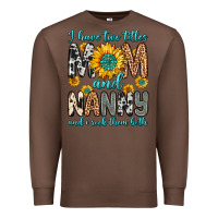 Chestnut i have two titles mom and nanny and i rock them bo Premium Sweatshirt - Zillion Design Studio