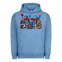Pigment Pebble Blue oh my stars 4th of july Urban Hoodie - Jasminsmagicworld