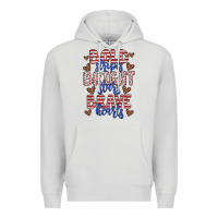 Dove Grey bold stripes bright stars brave hearts Premium Hoodie - JahusDesignShop
