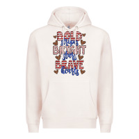 Pale Pink bold stripes bright stars brave hearts Premium Hoodie - JahusDesignShop