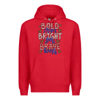 Red bold stripes bright stars brave hearts Premium Hoodie - JahusDesignShop