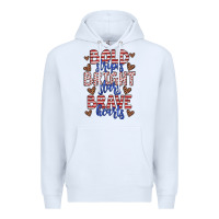 White bold stripes bright stars brave hearts Premium Hoodie - JahusDesignShop