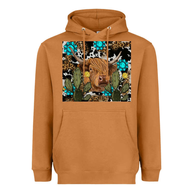Western Cow Heavyweight Hoodie by RanaPortraitStore | Teevron