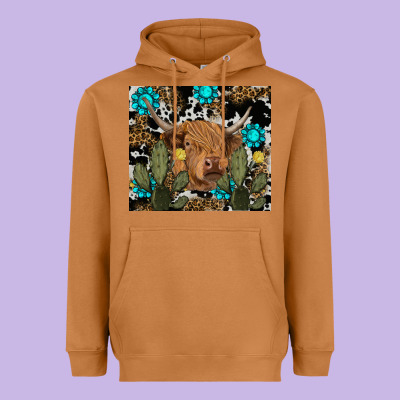 Heavyweight Hoodie western cow