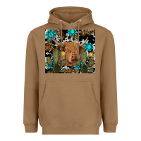 Toasted Coconut western cow Heavyweight Hoodie - RanaPortraitStore