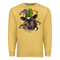 Antique Gold mardi gras baby cow Premium Sweatshirt - RanaPortraitStore