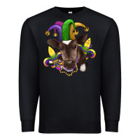 Black mardi gras baby cow Premium Sweatshirt - RanaPortraitStore