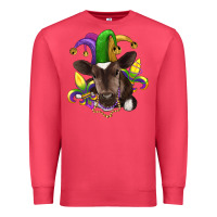 Cardinal mardi gras baby cow Premium Sweatshirt - RanaPortraitStore