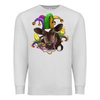 Dove Grey mardi gras baby cow Premium Sweatshirt - RanaPortraitStore