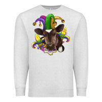 Oatmeal Heather mardi gras baby cow Premium Sweatshirt - RanaPortraitStore