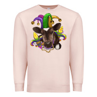 Pale Pink mardi gras baby cow Premium Sweatshirt - RanaPortraitStore