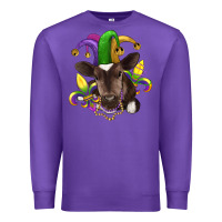 Purple mardi gras baby cow Premium Sweatshirt - RanaPortraitStore