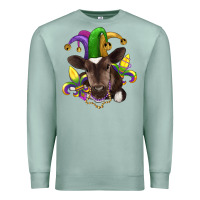 Seafoam mardi gras baby cow Premium Sweatshirt - RanaPortraitStore