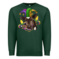 Sports Green mardi gras baby cow Premium Sweatshirt - RanaPortraitStore
