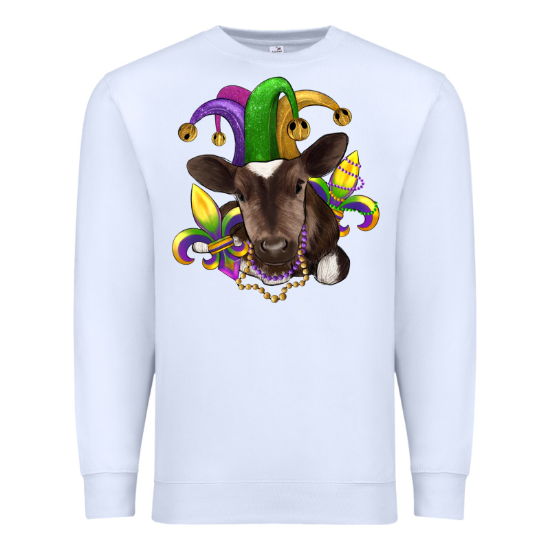 Mardi Gras Baby Cow Premium Sweatshirt by RanaPortraitStore | Teevron