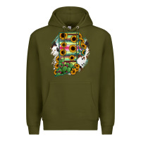 Army Green Rhode island State aMp Premium Hoodie - RanaPortraitStore