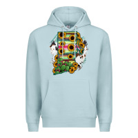 Blue Mist Rhode island State aMp Premium Hoodie - RanaPortraitStore