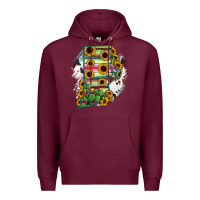 Burgundy Rhode island State aMp Premium Hoodie - RanaPortraitStore