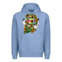 Colony Blue Rhode island State aMp Premium Hoodie - RanaPortraitStore