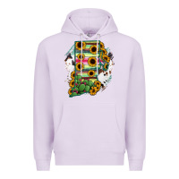 Lilac Rhode island State aMp Premium Hoodie - RanaPortraitStore
