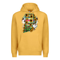 Mustard Rhode island State aMp Premium Hoodie - RanaPortraitStore