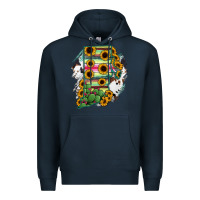 Navy Rhode island State aMp Premium Hoodie - RanaPortraitStore