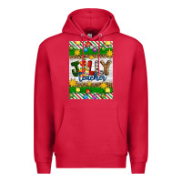 Cardinal Christmas jolly teacher Premium Hoodie - Artiststas