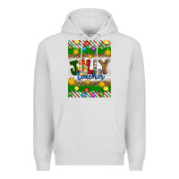 Dove Grey Christmas jolly teacher Premium Hoodie - Artiststas