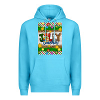 Ocean Blue Christmas jolly teacher Premium Hoodie - Artiststas