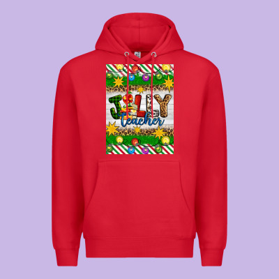 Christmas Jolly Teacher Premium Hoodie Designed By Artiststas