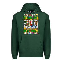 Sports Green Christmas jolly teacher Premium Hoodie - Artiststas